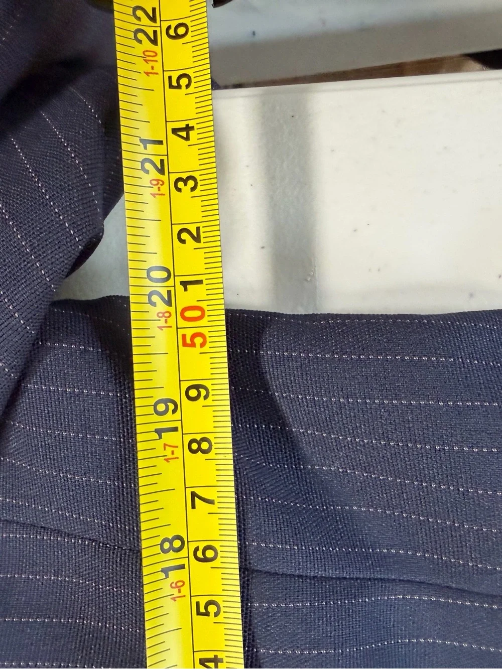 Men's Light Blue Pinstripe Two-Button Blazer